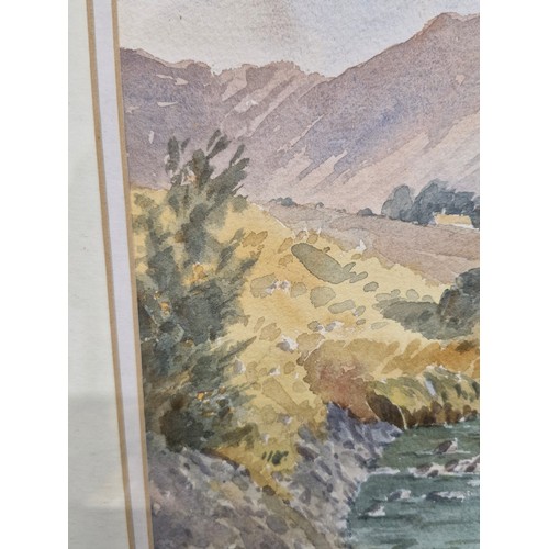 67 - Star Lot: An original 'T Lynch' watercolour on paper painting titled 'Near Recess Connemara'. Featur... 