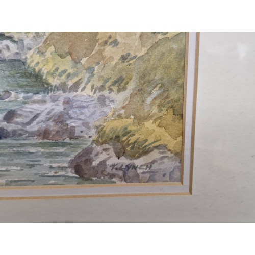 67 - Star Lot: An original 'T Lynch' watercolour on paper painting titled 'Near Recess Connemara'. Featur... 