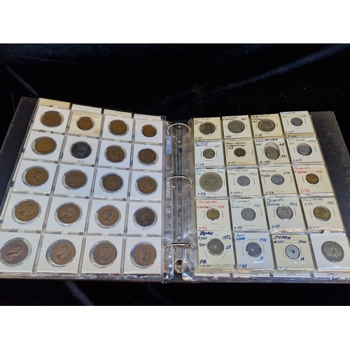 160 - An amazing album of approx. 240 world coins dating from the 1930's until the 1990s. Includes example... 