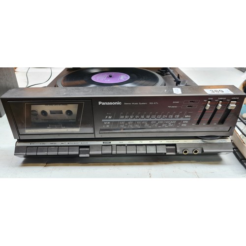 389 - A vintage Panasonic Stereo Music System, model number SG-X7L. With record player, tape deck, radio a... 