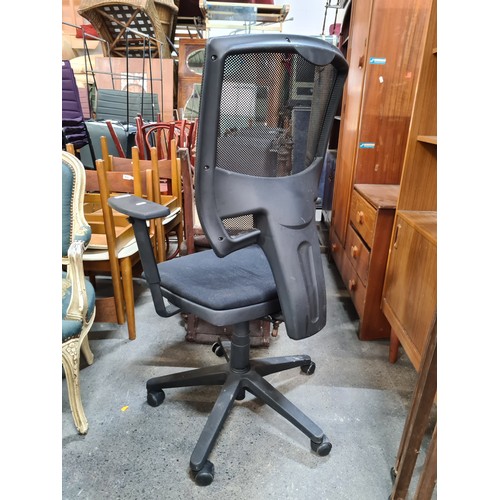 395 - An extremely comfortable high back adjustable office chair.