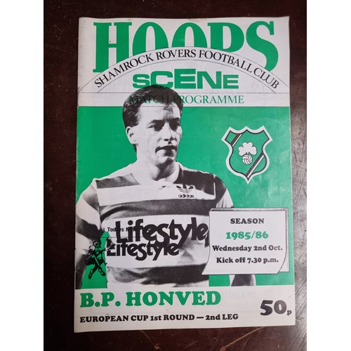 471 - A collection of football memorabilia including issues of 'Hoops Scene', Shamrock Rovers 2008 calenda... 