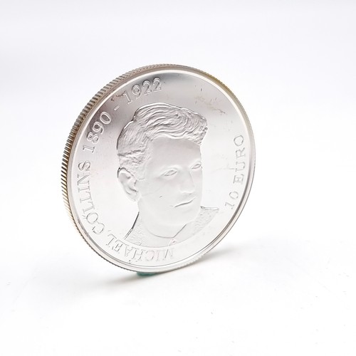 2 - An encapsulated Michael Collins ten euro silver proof coin with limited circulation of 8000. Comes i... 