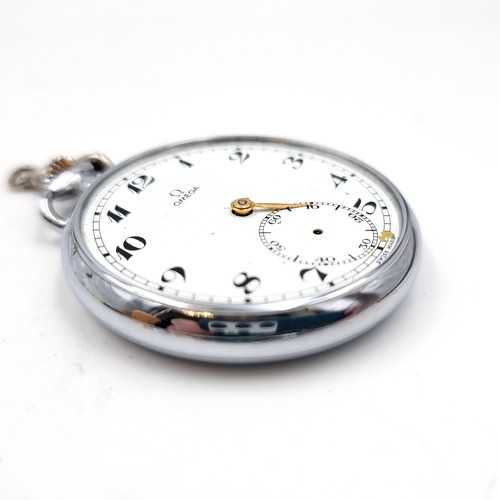 572 - An 'Omega' Swiss made pocket watch . In need of attention.