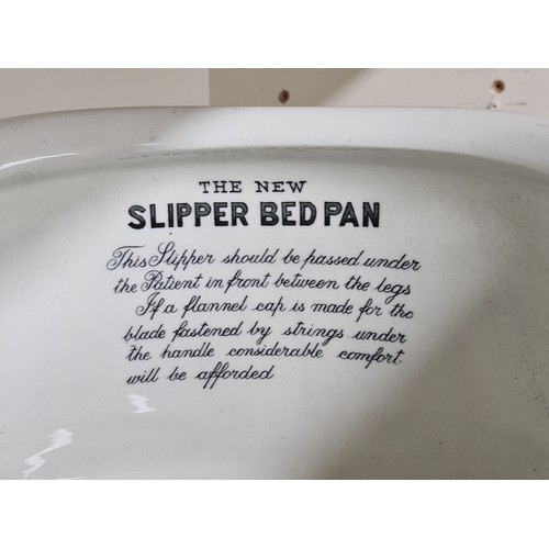 767 - An antique ceramic slipper bed pan produced by Jaytee Liverpool. Very clean.