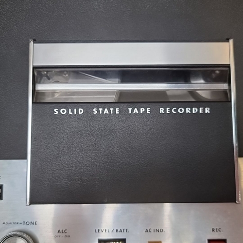 402 - Vintage Sharp Solid-State Tape Recorder model no. RD -505, c.1970s. Sleek design, classic silver and... 