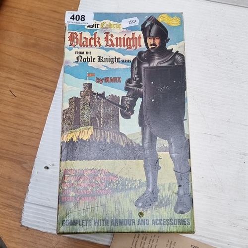 408 - 1970s Sir Cedric action figure from the Marx Noble Knight Series, complete with original box, armor,... 