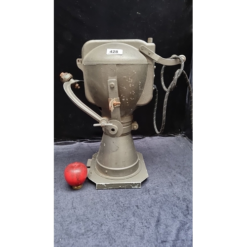 428 - Vintage Strand Electric Stage Light from the mid-20th century. Cast metal construction with original... 