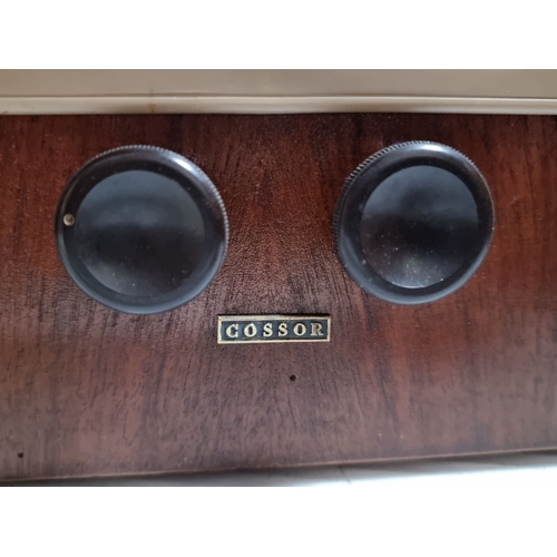 431 - Vintage Cossor Bakelite and Wood Radio, circa 1940s. Features classic Art Deco design, original knob... 