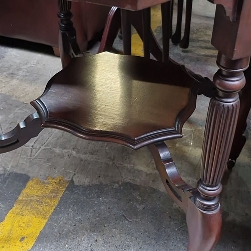 468 - Star Lot : A very handsome dark mahogany Octagonal Table, early 20th century, features reeded legs a... 