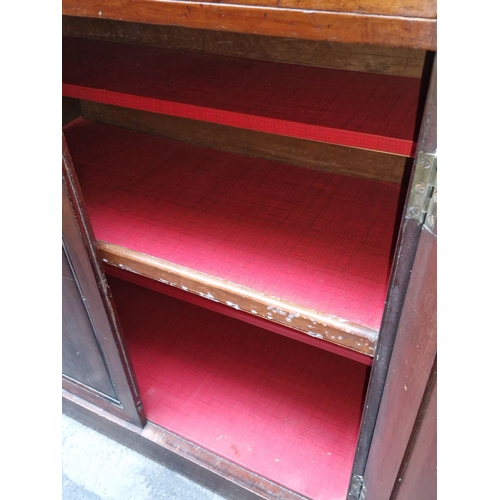 474 - Victorian mahogany sideboard features two drawers and dual cupboard storage with an updated interior... 