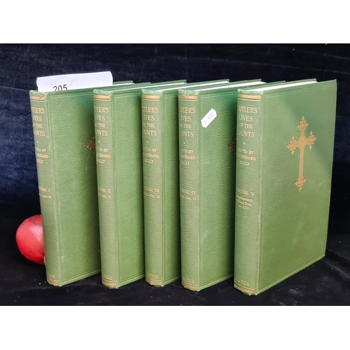 205 - Five hardback volumes (I-IV) of 'The Lives of the Fathers, Martyrs and other principal Saints  by th... 