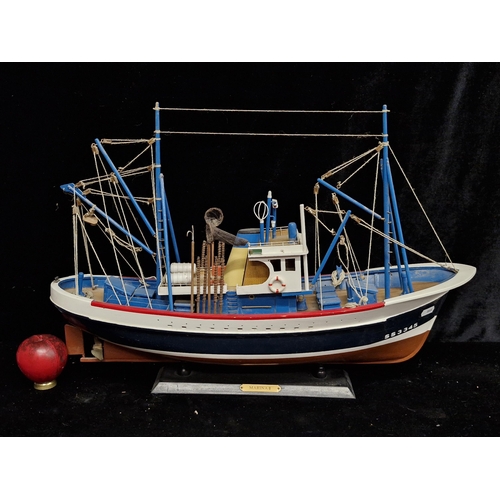 229 - A large fabulous  'Marina II' wooden model fishing boat.  From the Billiard room of the fabulous Woo... 