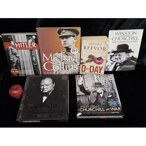 298 - Six books of WWII military interest including a fab book titled Churchill - the Treasures of Winston... 