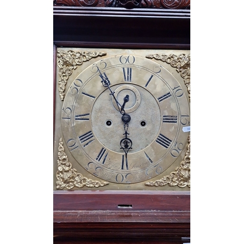 680 - Super Star Lot : 18th Century Mahogany Longcase Clock by John Ruxton, Liverpool. The clock features ... 