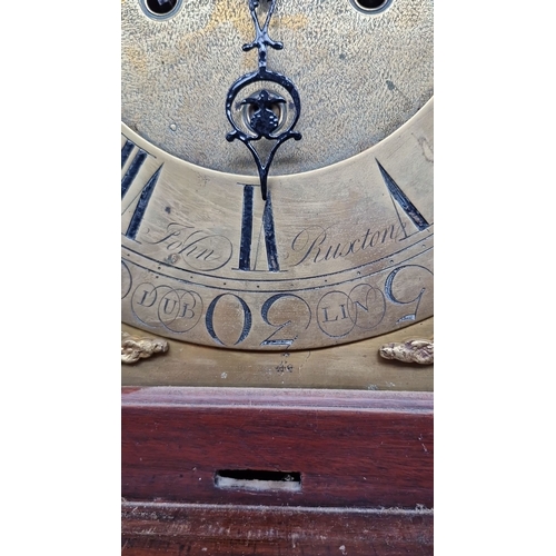 680 - Super Star Lot : 18th Century Mahogany Longcase Clock by John Ruxton, Liverpool. The clock features ... 