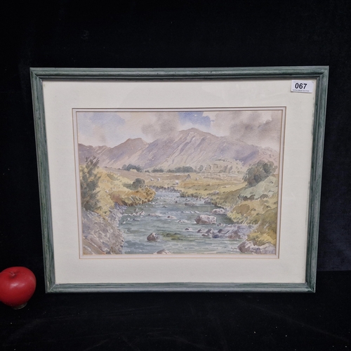 1193 - Star Lot: An original 'T Lynch' watercolour on paper painting titled 'Near Recess Connemara'. Featur... 