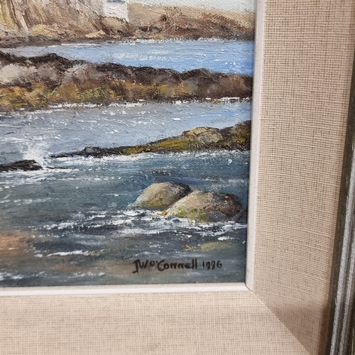 113 - Star Lot: A wonderful 1996 original oil on board painting. Features the Joyce's Tower, SandyCove. Re... 