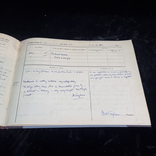 132 - A 1930's Irish National School report book. All written in Irish.