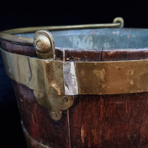 164 - Super Star Lot: A gorgeous pair of Irish Georgian solid brass bound coopered Irish Peat buckets. Lov... 