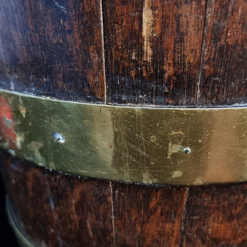 164 - Super Star Lot: A gorgeous pair of Irish Georgian solid brass bound coopered Irish Peat buckets. Lov... 