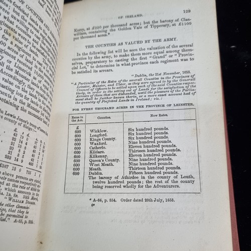 203 - An antique hardback book titled 'The Cromwellian Settlement of Ireland by John P. Prendergast, esq. ... 