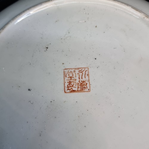 211 - Star Lot : A gorgeous large antique Sticky pottery  hand painted Chinese Yong Sheng porcelain armori... 