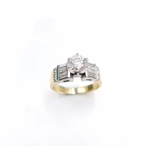 1104 - Super Star lot : A fabulous, 18ct yellow and white gold diamond ring, With a very large centre Diamo... 