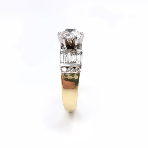 1104 - Super Star lot : A fabulous, 18ct yellow and white gold diamond ring, With a very large centre Diamo... 