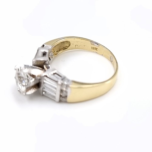 1104 - Super Star lot : A fabulous, 18ct yellow and white gold diamond ring, With a very large centre Diamo... 