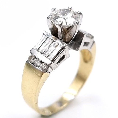 1104 - Super Star lot : A fabulous, 18ct yellow and white gold diamond ring, With a very large centre Diamo... 