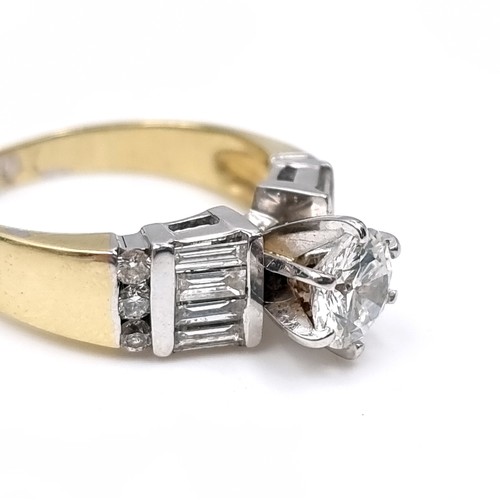 1104 - Super Star lot : A fabulous, 18ct yellow and white gold diamond ring, With a very large centre Diamo... 