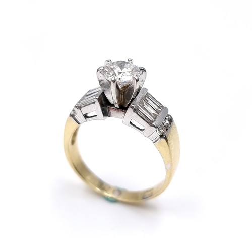 1104 - Super Star lot : A fabulous, 18ct yellow and white gold diamond ring, With a very large centre Diamo... 