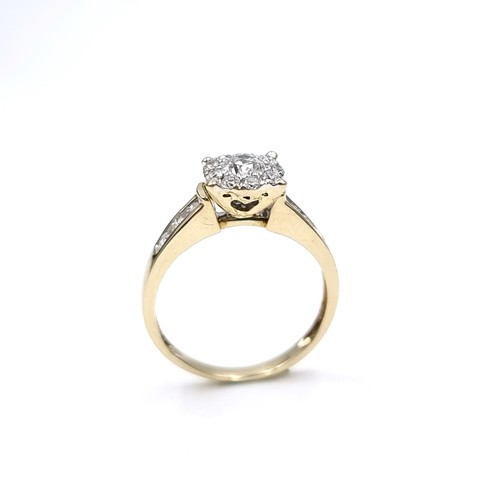 1105 - Super Star lot : A stunning 14ct yellow gold diamond ring. The centre diamond is approx 0.6cts and i... 