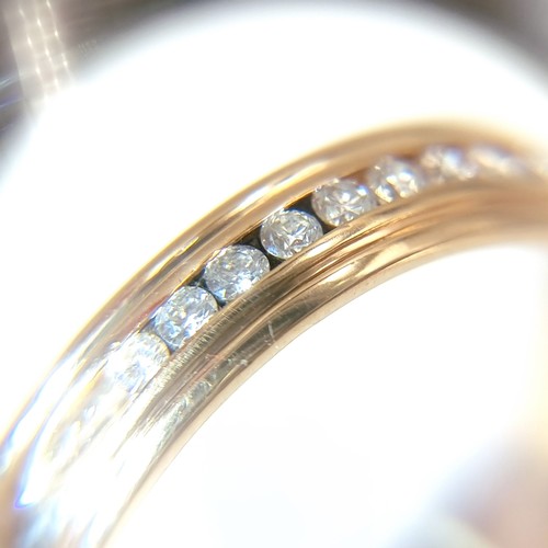 1107 - Super Star Lot : A Fabulous 14ct yellow gold channel set diamond ring, With 12 inset diamonds 0.6cts... 