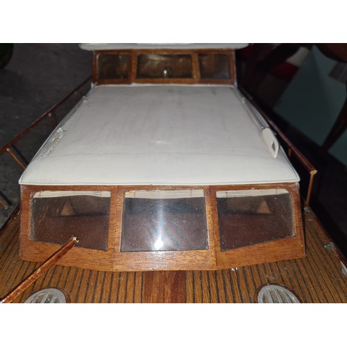 780 - Star lot : A fabulous very large approx 4 feet hand made, scratch built  hand painted model boat. St... 