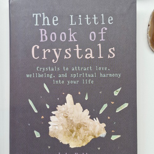 1051 - A bag containing a selection of crystals along with two pocket size books.