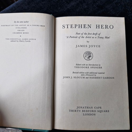 1056 - A Superb hardback copy of Stephen Hero by James Joyce. Published by Jonathan Cape Thirty Bedford Squ... 