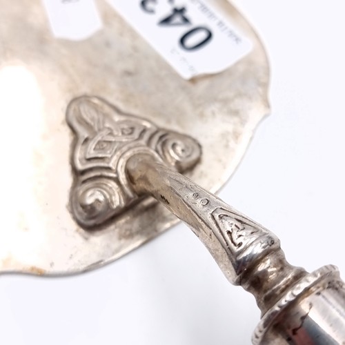 43 - Star Lot : A rare Irish Silver presentation trowel with ebonised handle hallmarked Dublin - 1972. Tr... 