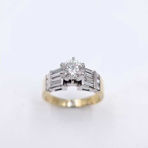 1104 - Super Star lot : A fabulous, 18ct yellow and white gold diamond ring, With a very large centre Diamo... 