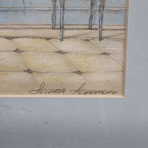 71 - Star Lot: 'Lucina Lennon' A wonderful original 'Lucina Lennon' chalk pastel and pencil on paper pain... 