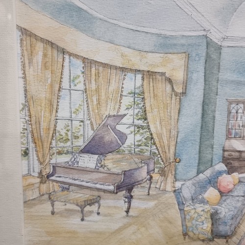 84 - Star Lot: 'Lucina Lennon'  A wonderful original 'Lucina Lennon' watercolour and pencil on paper pain... 