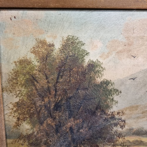 90 - Star Lot: A wonderful 19th century original 'A.Bossi' oil on canvas painting. Features a countryside... 