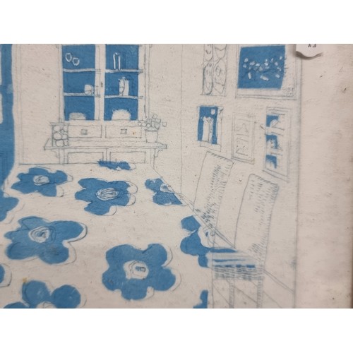 102 - Star Lot: 'Lucina Lennon' An Original A/P 'Lucina Lennon' etching titled 'Blue Kitchen'. Features an... 