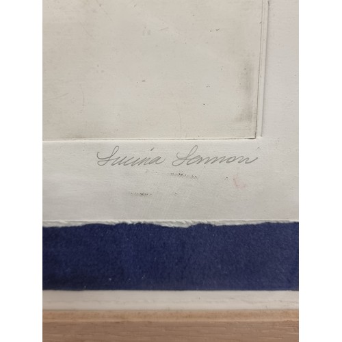 110 - Star Lot: 'Lucina Lennon' An original A/P 'Lucina Lennon' etching titled 'Jug of Anemones'. Signed, ... 