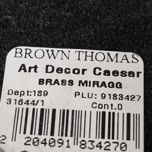 201 - A Brown Thomas Art Decor Caesar brass mirror tray with pierced gallery. RRP sticker to verso €150.00... 