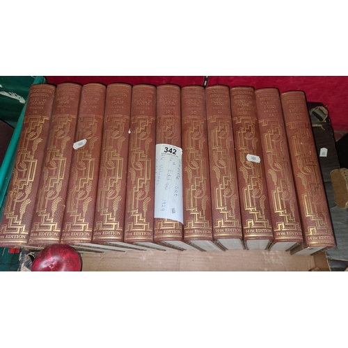 342 - Star lot :A complete hardback 24 volume set including atlas of 