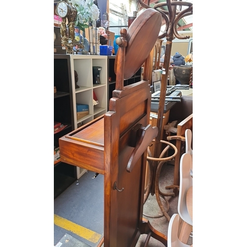 705 - Star Lot : A Fabulous freestanding Victorian mahogany gentleman’s shaving / valet  stand with a tilt... 