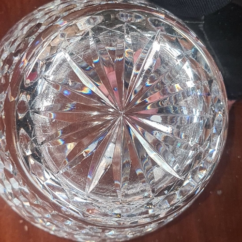 791 - A Waterford large crystal vase  with intricate crosshatch and starburst patterns.