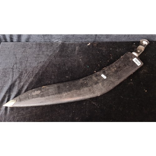 1013 - A fantastic late 19th century Kukri sword originating from India used by Gurkhas. With original shea... 